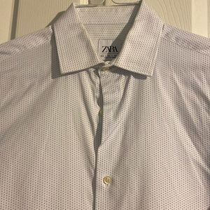 Zara Slim Fit White Button Down Men's S